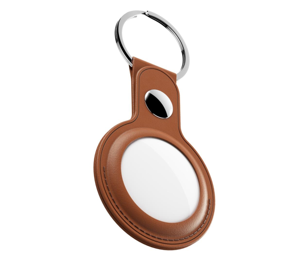 KeyBudz AirTag Keyring skórzane etui ochronne do AirTag tan IEOKBATBR - 1172149 - zdjęcie 2